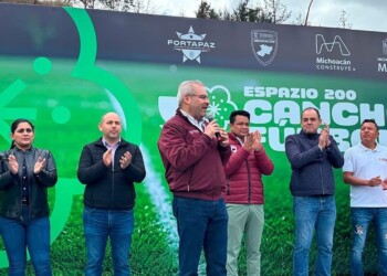 EL GOBERNADOR ALFREDO RAMÍREZ REALIZA AUDIENCIA CIUDADANA EN TARÍMBARO Y ENTREGA OBRA DEPORTIVA JUNTO A ERIC GAONA