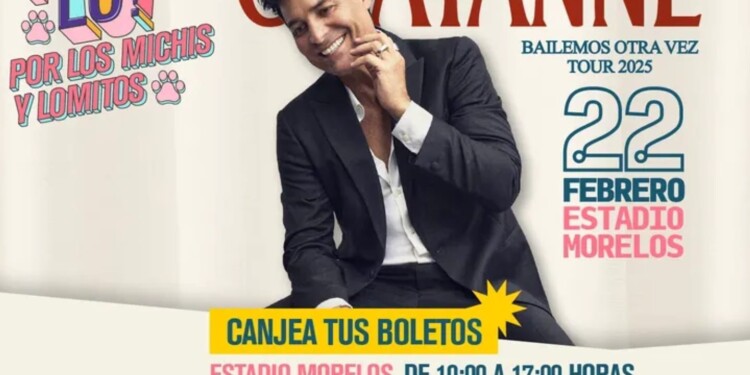 Mañana martes inicia el canje de boletos para el concierto de Chayanne