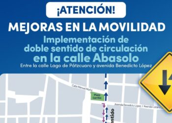 Gobierno de Morelia implementará cambios de sentido para mejorar movilidad en calle Abasolo