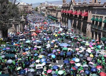 Organizada y tranquila le megamarcha de sindicatos y organizaciones