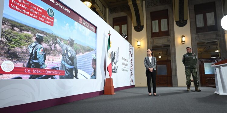 PRESIDENTA CLAUDIA SHEINBAUM DESTACA INICIO DE CONSTRUCCIÓN DE LOS TRENES A PACHUCA, QUERÉTARO Y VÍA DE CARGA DEL TREN MAYA EN LOS PRIMEROS SIETE MESES DE SU GOBIERNO