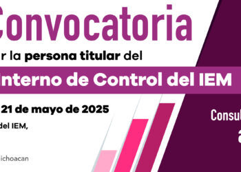 Inicia recepción de documentos para ocupar la titularidad del órgano de control interno del IEM