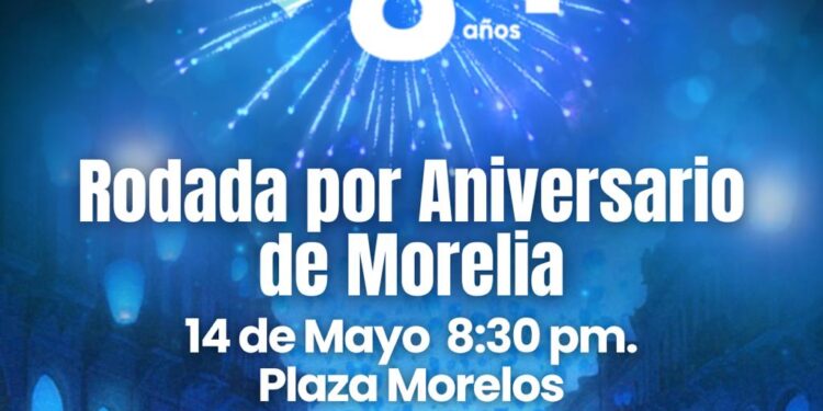 Invita Gobierno de Morelia a Gran rodada nocturna, el 14 de mayo