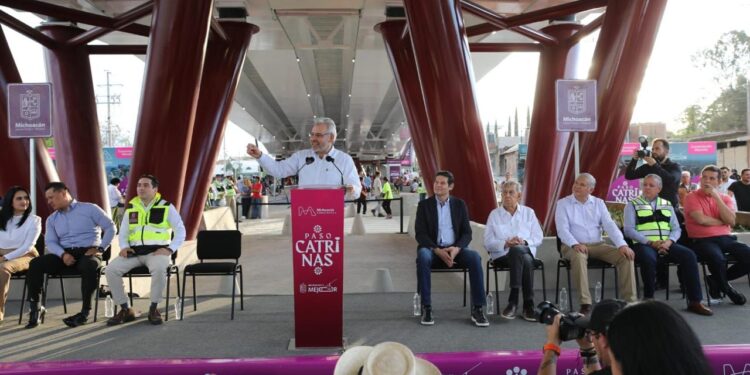 Inaugura Bedolla Paso Catrinas, la nueva vía que transforma el poniente de Morelia