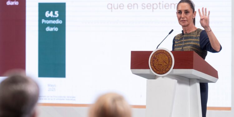 LA ESTRATEGIA FUNCIONA. DISMINUYE 25.8% EL HOMICIDIO DOLOSO DE SEPTIEMBRE DE 2024 A MAYO DE 2025; REPRESENTAN 22 HOMICIDIOS DIARIOS MENOS: PRESIDENTA CLAUDIA SHEINBAUM