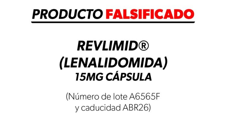 Alerta SSM sobre la falsificación del producto Revlimid
