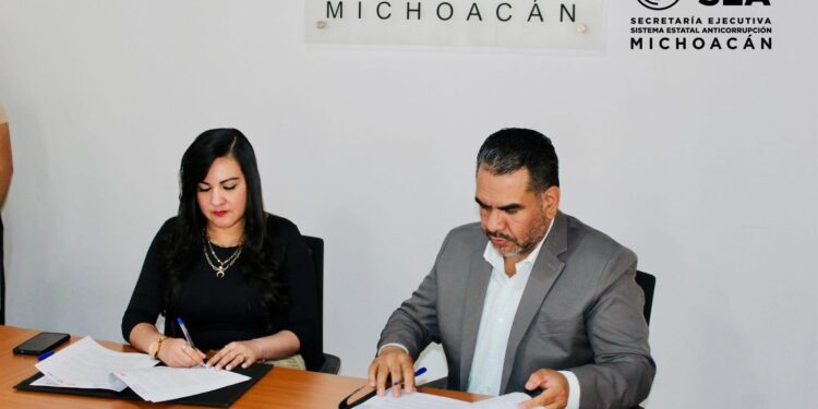 La SESEA y el Ayuntamiento de Acuitzio del Canje, firman convenio para garantizar colaboración anticorrupción