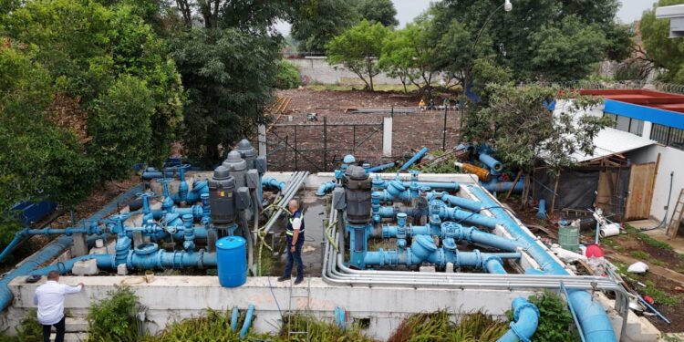 Adolfo Torres supervisa operación de cárcamos del Ooapas ante temporada de lluvias