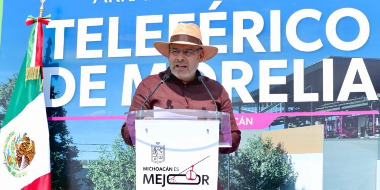 Rápidos, ecológicos, económicos y seguros, así serán los teleféricos de Morelia y Uruapan: Bedolla