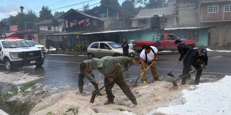 Operativo con saldo blanco tras tormenta con granizo en Salvador Escalante