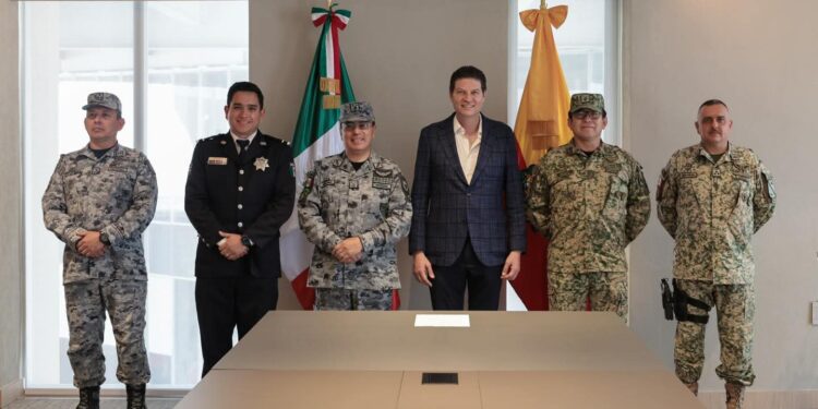Alfonso Martínez afianza coordinación con SEDENA y GN en la construcción de la paz