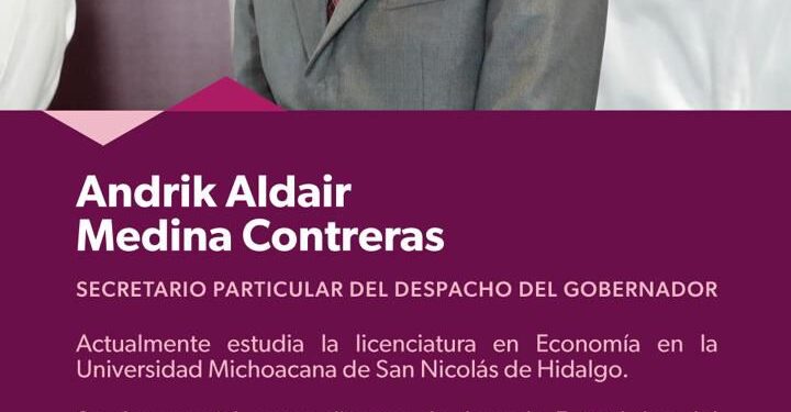 Designa Bedolla a Aldair Medina como secretario particular