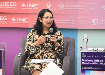 Consejera del IEM comparte experiencia inédita en elección judicial durante coloquio en Guanajuato