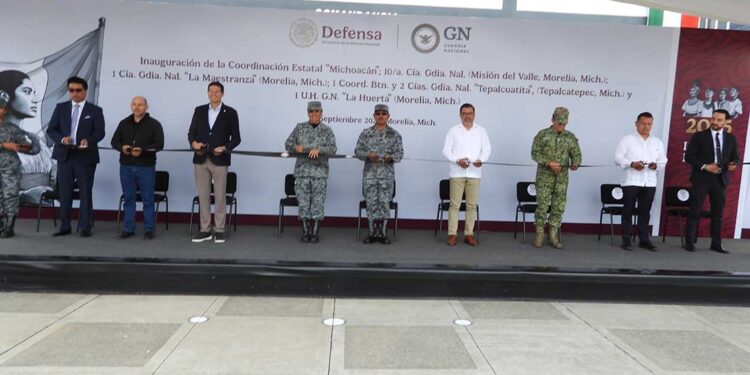 Inauguran Coordinación Estatal de la Guardia Nacional en Michoacán