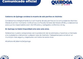 Gobierno de Quiroga condena la cruel muerte de seis perritos en Atzimbo y se compromete a colaborar con la FGE