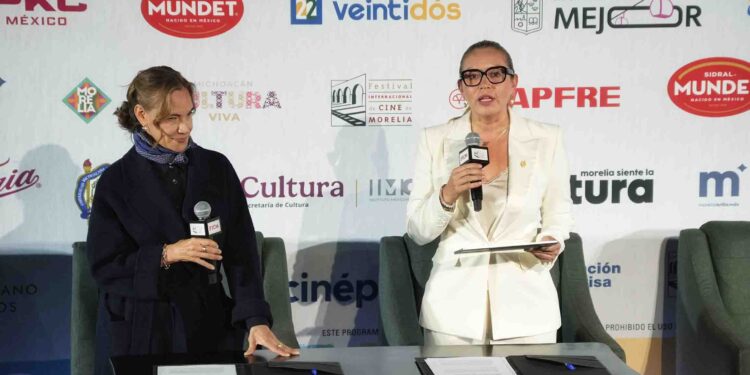 UMSNH y Festival Internacional de Cine de Morelia consolidan alianza; Yarabí Ávila firma convenio de colaboración