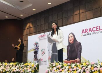 Aquí hay con qué construir un mejor Michoacán: Araceli Saucedo en su Primer Informe como Senadora