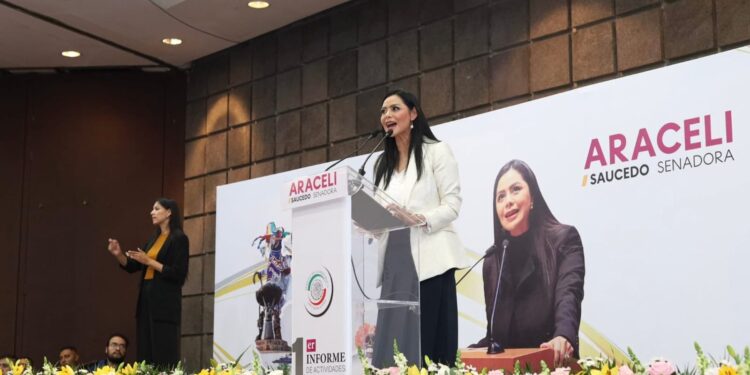 Aquí hay con qué construir un mejor Michoacán: Araceli Saucedo en su Primer Informe como Senadora