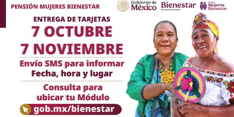 En octubre inicia entrega de tarjetas de Pensión Mujeres Bienestar