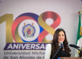 Giulianna Bugarini: “Celebramos 108 años de la UMSNH con una reforma que le da certeza y futuro”
