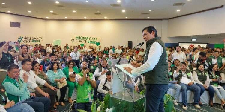 Dirigencia nacional del Partido Verde destapa a Ernesto Núñez rumbo a la gubernatura de Michoacán