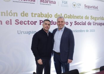 Dentro del Plan Michoacán, acuerdan plan región Uruapan Harfuch, Bedolla y Quiroz