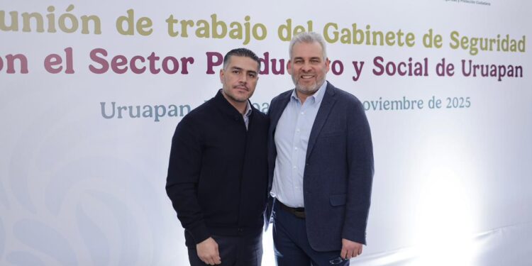 Dentro del Plan Michoacán, acuerdan plan región Uruapan Harfuch, Bedolla y Quiroz