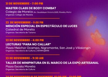 Gobierno de Morelia se une a los 16 Días de Activismo contra la Violencia hacia las Mujeres