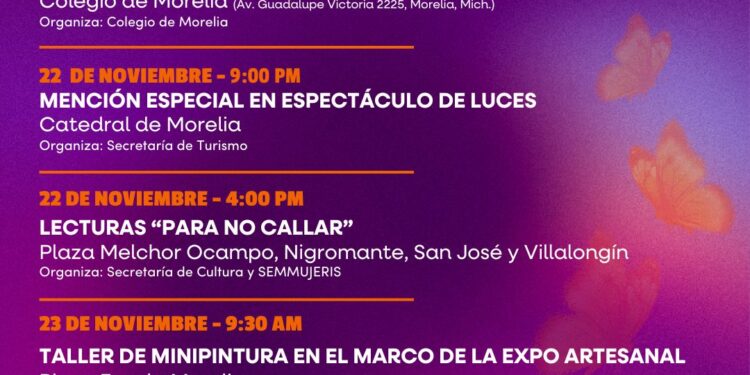Gobierno de Morelia se une a los 16 Días de Activismo contra la Violencia hacia las Mujeres