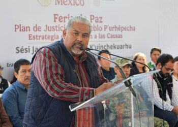 Llega la Feria de la Paz a Santiago Azajo; llevan programas y acciones del Plan Michoacán a pueblos originarios