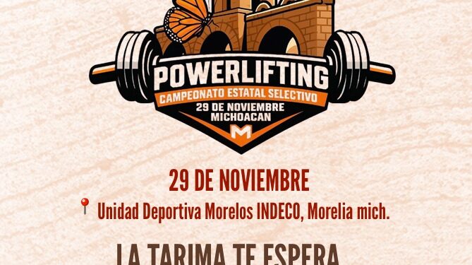 Imcufide será sede del Primer Campeonato Selectivo de Powerlifting