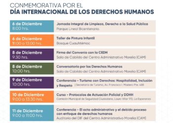Morelia impulsa agenda por el Día Internacional de los Derechos Humanos