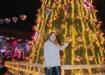 Santa Clara del Cobre vive una noche llena de luz y tradición con el encendido del árbol navideño: Dayana Pérez