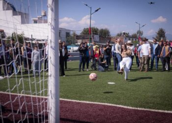 Gladyz Butanda inaugura obras del Plan Michoacán en Uruapan