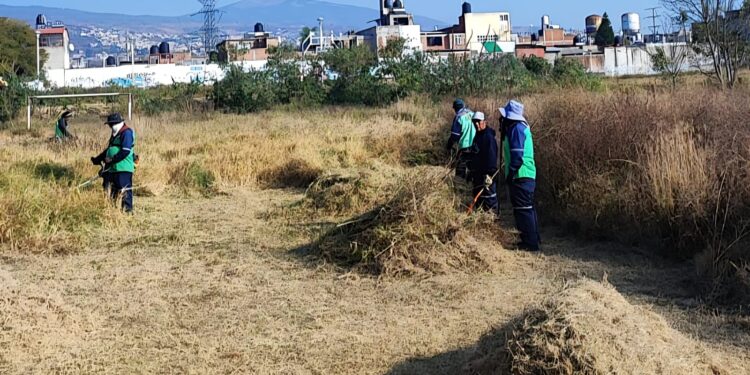 Gobierno de Morelia da mantenimiento a canchas de Hacienda Tiníjaro