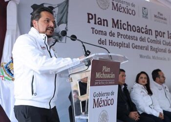 El titular del Seguro Social y el gobernador de Michoacán encabezaron la toma de protesta del Comité Ciudadano para la construcción de este nosocomio ubicado en Villas del Pedregal