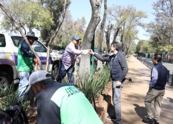 Supervisa Alfonso Martínez jornada integral de limpieza y reparación en la Calzada Juárez