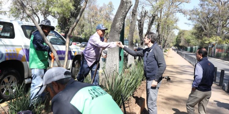 Supervisa Alfonso Martínez jornada integral de limpieza y reparación en la Calzada Juárez