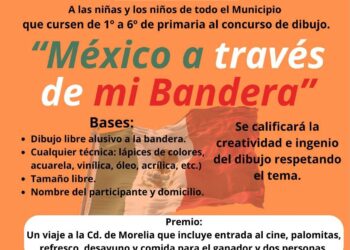 Impulsa Julio César Conejo Alejos concurso infantil de dibujo “México a través de mi Bandera” en Villa Morelos