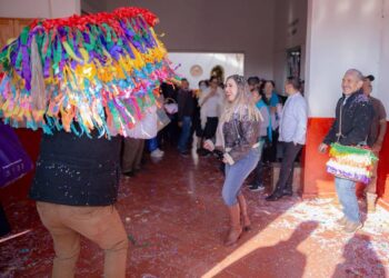 Dayana Pérez Mendoza recibe autoridades tradicionales en el marco del Carnaval 2026