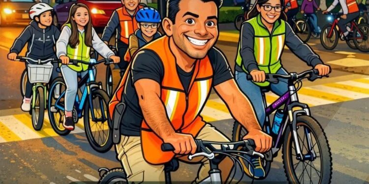 Impulsa Alma Mireya González Sánchez las rodadas familiares para fortalecer la convivencia en Quiroga