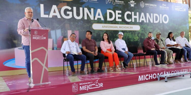 Inaugura Bedolla Bioparque Laguna de Chandio, nuevo espacio para la paz social de Apatzingán